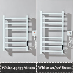 Black/White Electric Towel Rack With Digital Display Touch Temperature&Time Control Smart Heated Towel Rail Towel Warmer