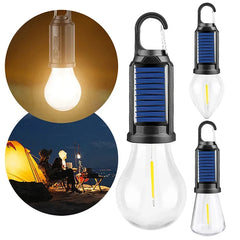 New Solar Powered Charging Camping Lamp Atmosphere Lamp Multifunctional Handheld Tungsten Filament Lamp Outdoor Retro Camping