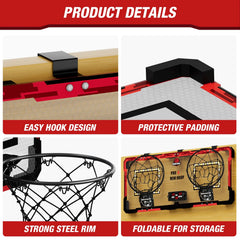 Basketball Hoop Double Children Home Exercise Scoring Funny Game Kids Basketball Hoop Set Wall Frame Stand Hanging Backboard