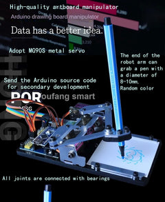 Drawbot Robot MG90S Manipulator Artboard Bots APP Drawing Machine For Arduino Robot DIY Kit For NANO Programmable Robot Starter