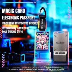 Monicard Magic Card Electronic Pass Badge NFC Bluetooth Smart Digital Badge Customizable GIF Screen Anime Trendy Pendant Gifts