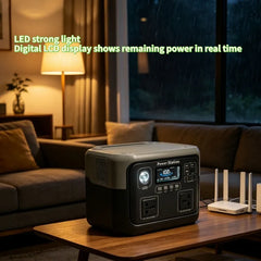 New 800W 589WH Portable Power Station 600W/800W Solar Generator LiFePO4 Backup Power Bank for Outdoor Camping Home Emergency