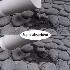 40x60cm/50x80cm Bath Rugs Mat Non Slip Cobblestone Embossed Carpets
