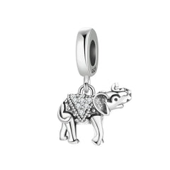 Hot Sale 925 Sterling Silver Dog Cat Cute Pet Animals Pendant Birthday Party Gift for Women Bangle Bracelet Necklace DIY Jewelry