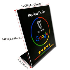 Google Review NFC Stand Display Table Display NFC Tap Card Stand Reivew us on Google 13.56MHz NT/AG215 504bytes NFC Stand