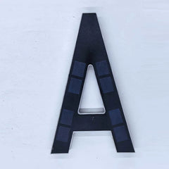 LED Solar House Number Light Waterproof Address Sign Modern Light Sensor Door Plate for Outdoor Home Yard Wall Decoration Use