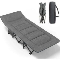 Camping Cot Comfortable with Pad Portable Folding Bed for Sleeping