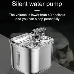 Stainless Steel Automatic Pet Water Dispenser Cat Drinking Fountain With Sensor Filter Cats Dog Ultra Quiet Pump Water Foutain