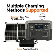 New 800W 716.8WH Portable Power Station 600W/800W Solar Generator Backup Power Bank for Outdoor Camping Home Emergency RV Travel