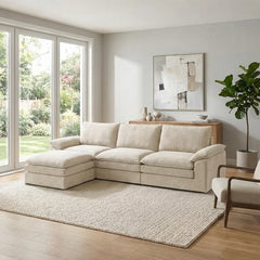 Modern Cloud Modular Sofa Set, Soft Thick Memory Foam, Frameless Couch with Pillows, Easy Assembly for Living Room Bedroom