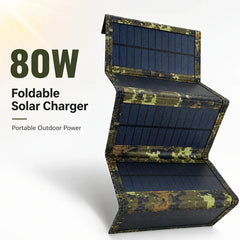 Folding Portable Solar Charging Panel; Outdoor Camping Charging Is No Trouble; The Pattern Is Super Cool