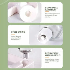 Pet Double Bowl Dog Bowl Cat Bowl Set Automatic Feeding and Drinking Bowl Anti-Tip Food Bowl for Small Dogs and Cats