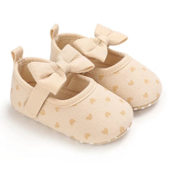 NEW Baby Girls Shoes Non-Slip Soft Soled Lace Bowknot Flats Toddler First Walker Fall Princess Shoes