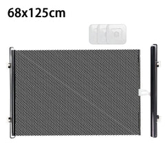 Retractable Pet Fence Barrier Folding with Universal Hooks Pet Safety Gate Easy Installation Pet Isolation Gate