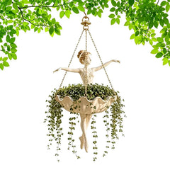 Ballet Dancer Hanging Planter Ballerina Plant Holder With Metal Chains Succulents Vines Ivy Spider Plants Indoor Outdoor Decorat