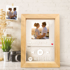 🎵💡Custom Spotify Code Music Art Picture Frame Night Light – Scan to Play Your Song!🎵💡