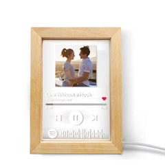 🎵💡Custom Spotify Code Music Art Picture Frame Night Light – Scan to Play Your Song!🎵💡