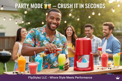FlipStylez™ Electric Ice Shaver Machine – 3 KG/Min, Dual Voltage 110V/220V, Two-Speed, Red Green White, Smoothies & Crushed Ice | FlipStylez LLC®