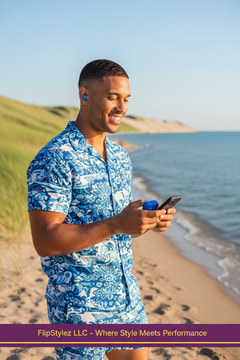 BUNKIMX TWS Bluetooth 5.0 Wireless Earbuds 🎧 | ANC | HiFi Stereo | Waterproof | Charging Case | 5 Colors | FlipStylez LLC®