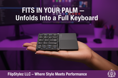Wireless Tri-Fold Bluetooth Keyboard with Touchpad | Foldable | 81 Keys | 35Hr Battery | Phone Tablet PC Mac