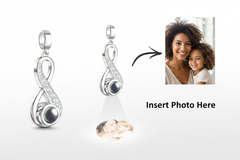 💜✨Custom Photo Projection Infinite Love Pendant – Carry Your Most Cherished Memory💜✨