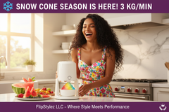 FlipStylez™ Electric Ice Shaver Machine – 3 KG/Min, Dual Voltage 110V/220V, Two-Speed, Red Green White, Smoothies & Crushed Ice | FlipStylez LLC®