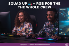 Kebidumei™ 104-Key Backlit Mechanical-Feel Wired Gaming Keyboard & Mouse Set – 3-Color Rainbow Backlit, Waterproof, Laser-Engraved Floating Keycaps, USB, PC & Laptop | FlipStylez LLC®